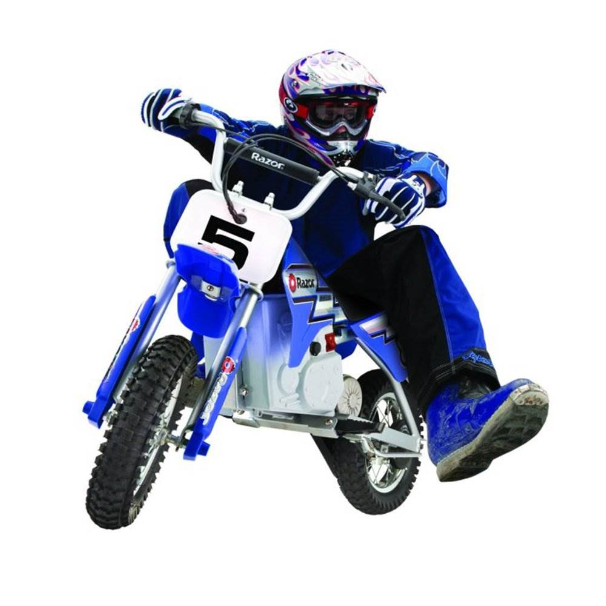 Razor MX350 Rocket 24V Electric Motocross Motorcycle Dirt Bike, Blue (2 Pack)