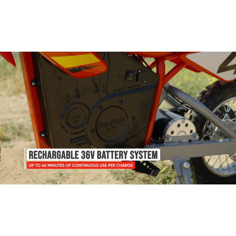 Razor MX500 Red Dirt Rocket High-Torque Electric Motorcycle Dirt Bike for Adult