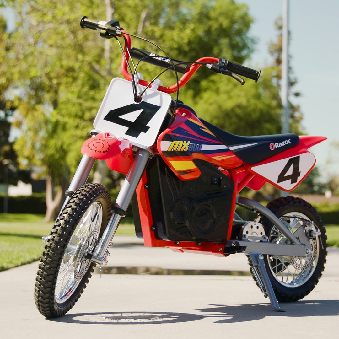 Razor MX500 Red Dirt Rocket High-Torque Electric Motorcycle Dirt Bike(Open Box)