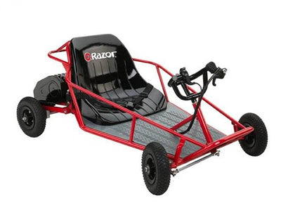 Razor Blue Kids Single Rider Electric Car Go Kart Dune Buggy & Red Dune Buggy