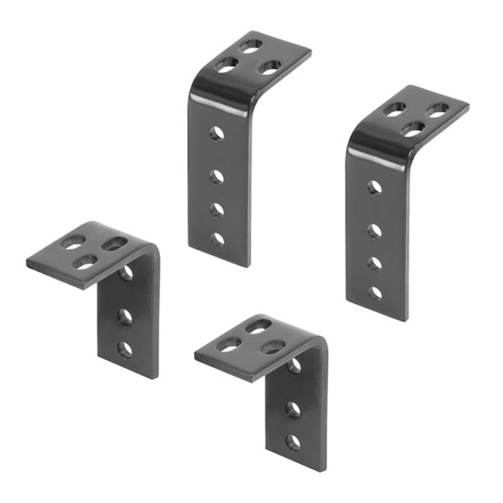 Reese 58314 Universal Trailer Hitch Rail Steel Mounting Brackets, Black (4 Pack) - VMInnovations