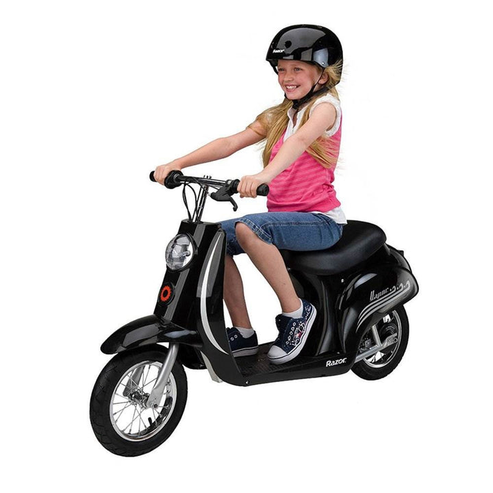 Razor Pocket Mod Miniature Euro 24V Electric Kids Retro Scooter, Black (Used)