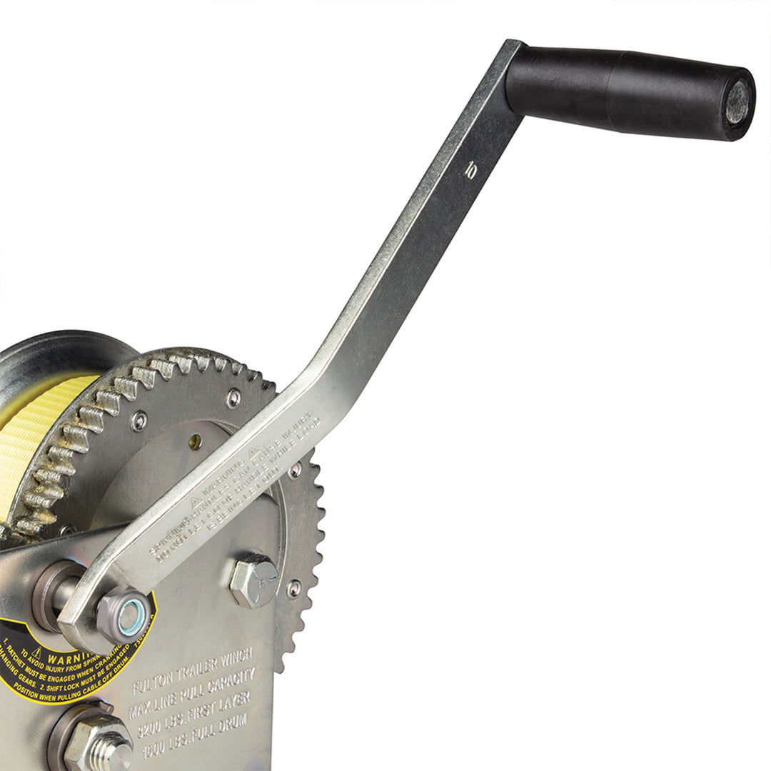 Fulton Dual Speed Tow Winch with 20 Inch Strap, 3,200 Pound Capacity (Open Box) - VMInnovations