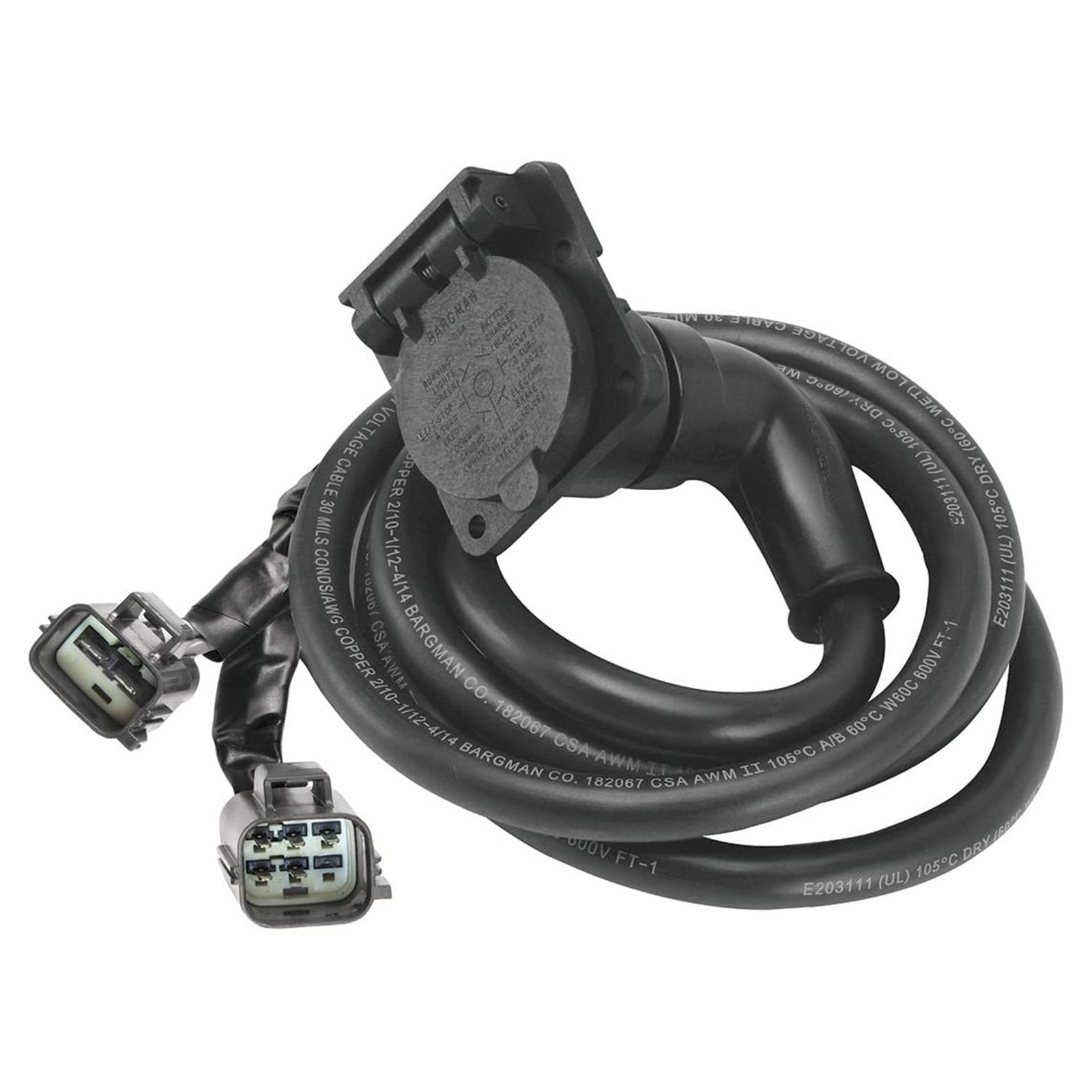 Bargman 7-Way 90 Degree Fifth Wheel/Gooseneck Trailer Wiring Harness (Open Box) - VMInnovations