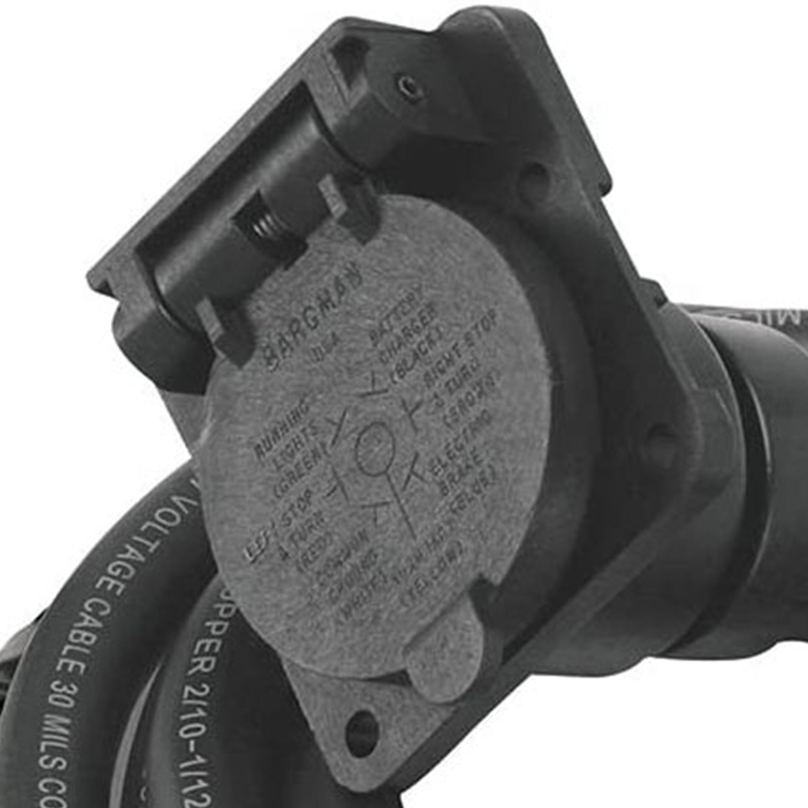 Bargman 7-Way 90 Degree Fifth Wheel/Gooseneck Trailer Wiring Harness (Open Box) - VMInnovations
