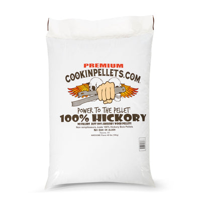 CookinPellets Hickory Grill Smoker Smoking Wood Pellets, 40 Pound Bag (Open Box)