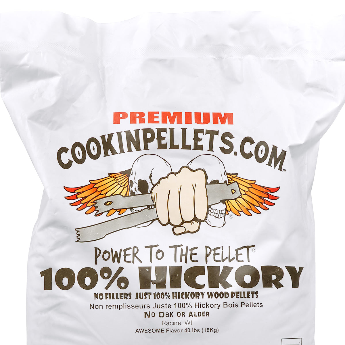 CookinPellets Hickory Grill Smoker Smoking Wood Pellets, 40 Pound Bag (Open Box)