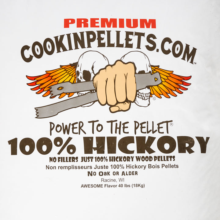 CookinPellets Premium Hickory Grill Smoker Wood Pellets, 40 Lb Bag (4 Pack)