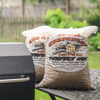 CookinPellets 40 Lb Perfect Mix Hickory, Cherry,Maple, Apple Wood Pellets (Used) - VMInnovations