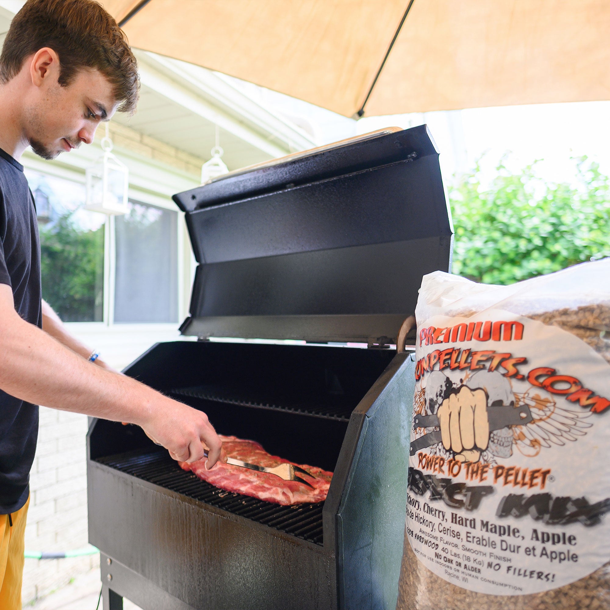 CookinPellets 40 Lb Perfect Mix Hickory, Cherry,Maple, Apple Wood Pellets (Used) - VMInnovations