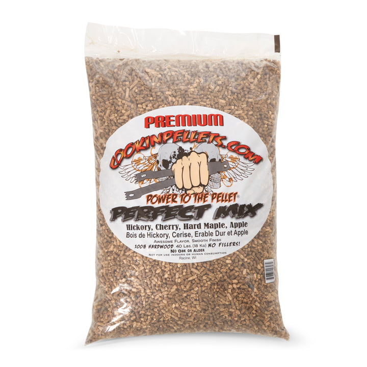 CookinPellets Perfect Mix Hickory, Cherry, Maple, Apple Wood Pellets, 40 Lb Bag