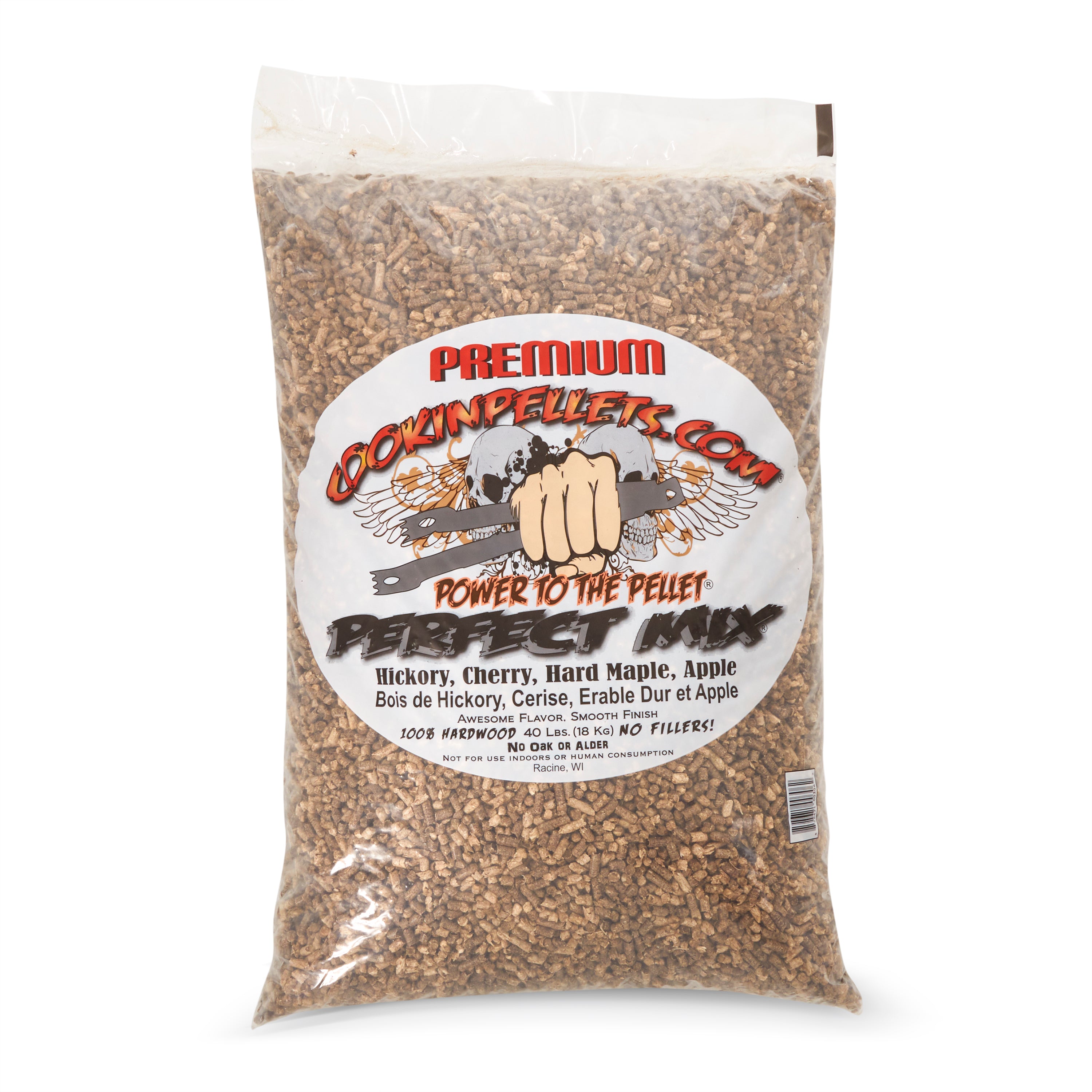 CookinPellets 40 Lb Perfect Mix Hickory, Cherry,Maple, Apple Wood Pellets (Used) - VMInnovations