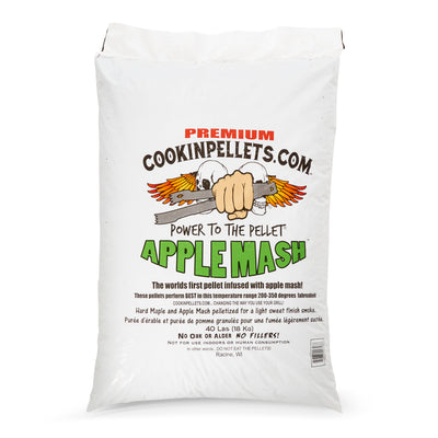 CookinPellets Apple Mash Hard Maple Smoker Wood Pellets, 40 Pound Bag (4 Pack)