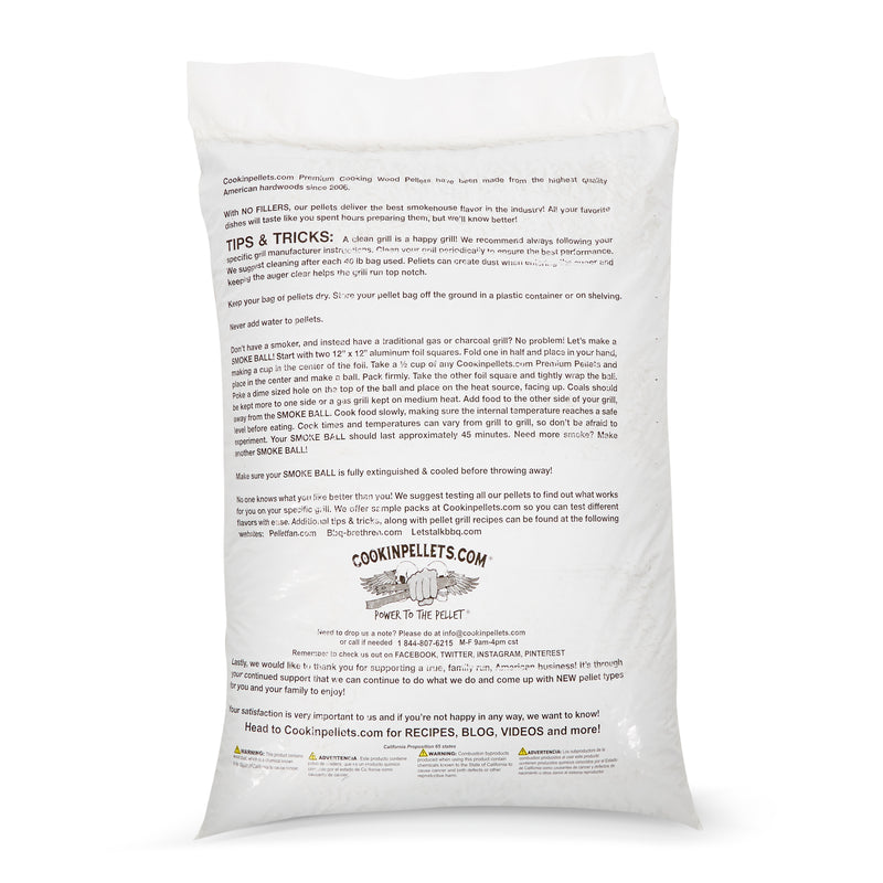 CookinPellets Premium Hickory Wood Pellets & Apple Mash Wood Pellets, 40 Lb Bags