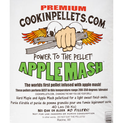 CookinPellets Apple Mash Hard Maple Smoker Wood Pellets, 40 Pound Bag (4 Pack)