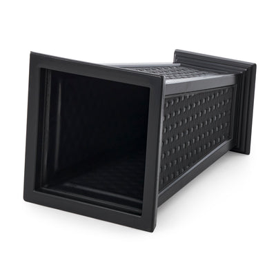 FCMP Outdoor 24-Inch Self Watering Pedestal Home Wicker Planter Set (Open Box) - VMInnovations