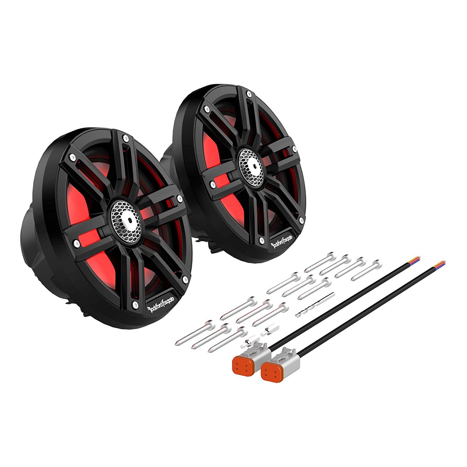 Rockford Fosgate Color Optix 6.5 Inch Marine 2 Way System, Black (2 Pack)