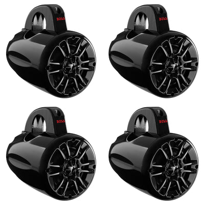 Boss Audio 500W 2-Way Amplified Bluetooth Marine ATV Speakers, Pair (4 Pack)
