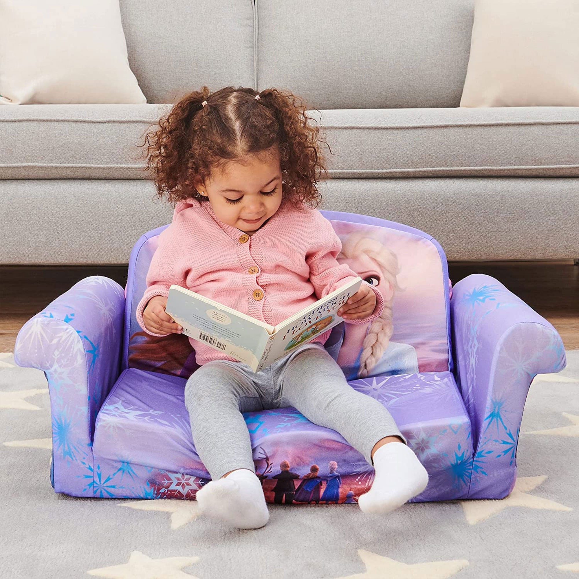 Marshmallow Furniture 2-in-1 Flip Open Couch Bed, Disney's Frozen 2 (Open Box) - VMInnovations