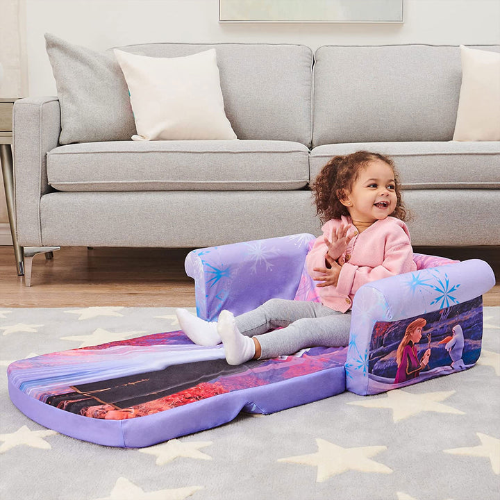 Marshmallow Furniture Kids 2-in-1 Flip Open Foam Sofa Bed, Frozen 2 (Open Box) - VMInnovations