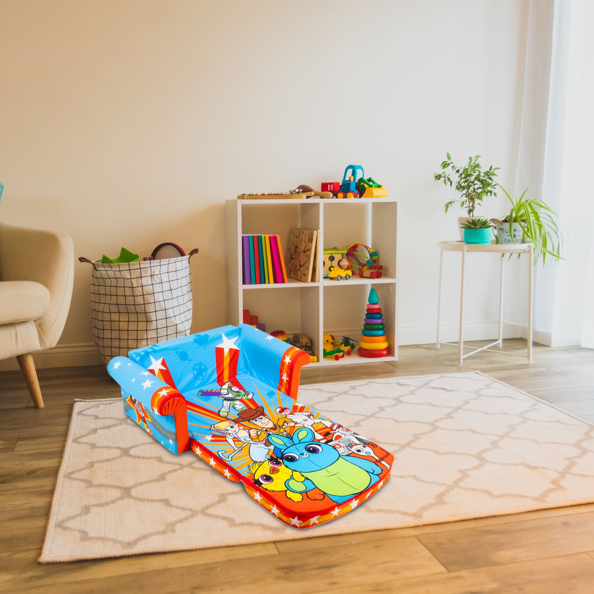 Marshmallow Furniture Kids 2-in-1 Flip Open Foam Sofa Bed, Toy Story 4 (Used) - VMInnovations