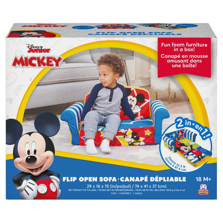 Marshmallow Furniture 2 Pack Kids 2-in-1 Flip Open Foam Sofa Bed, Paw Patrol