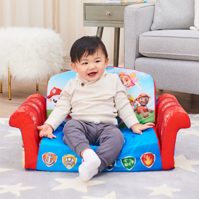 Marshmallow Furniture 2-in-1 Flip Open Couch Bed Kid Furniture, Paw Patrol(Used)