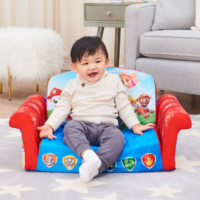 Marshmallow Furniture Kids 2-in-1 Flip Open Foam Sofa Bed, Paw Patrol (Open Box)