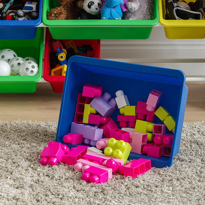 IRIS USA Kid's Room Playroom Toy Storage 4-Tier Storage Bin Rack (Open Box)