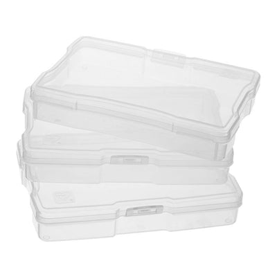 IRIS USA Large Plastic Photo Craft Keeper with 12 4x6in Cases & Handle (24 Pack)