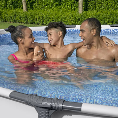 Bestway Round 14 Foot Steel Pro MAX Above Ground Pool w/ Filter Pump (For Parts)