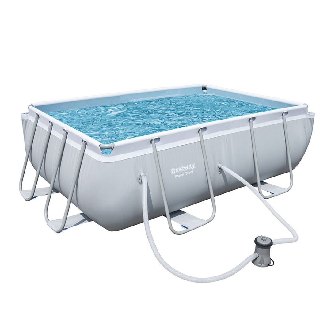 Bestway Power Steel Above Ground Summer Pool Set w/ Filter Pump, 9'x6'(Open Box) - VMInnovations