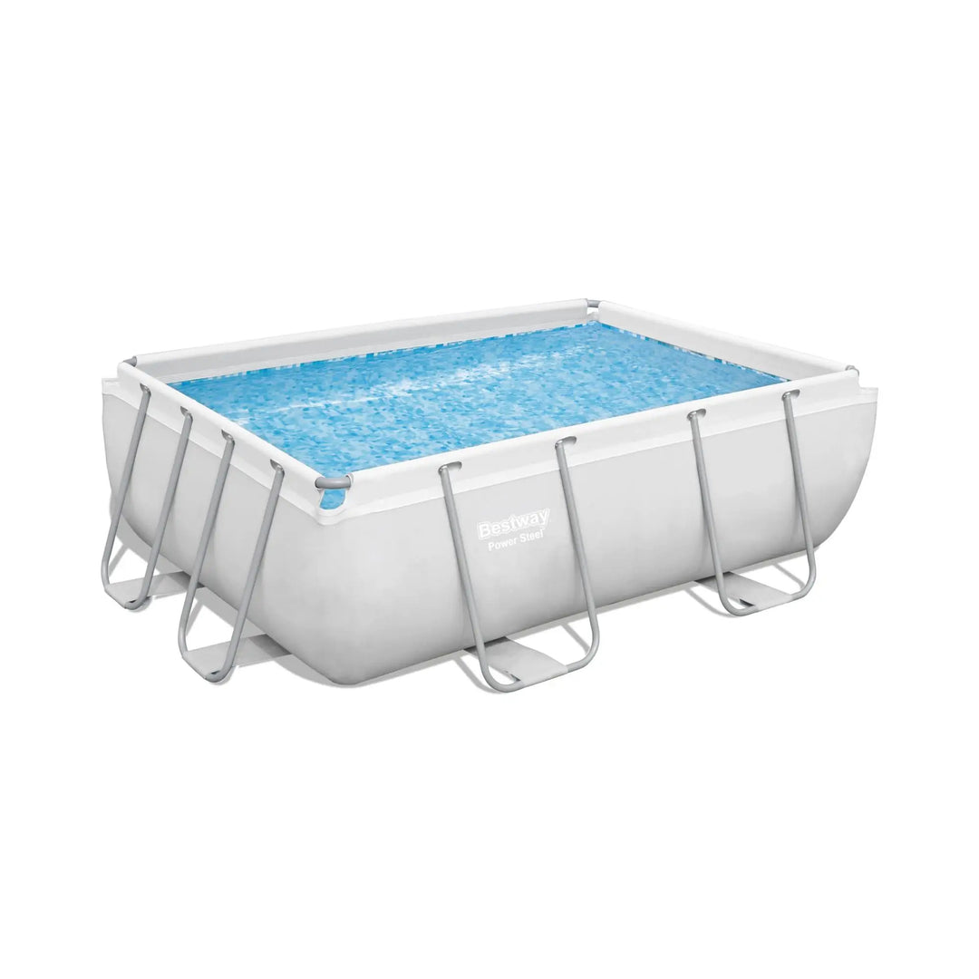 Bestway Power Steel Above Ground Summer Pool Set w/ Filter Pump, 9'x6'(Open Box) - VMInnovations