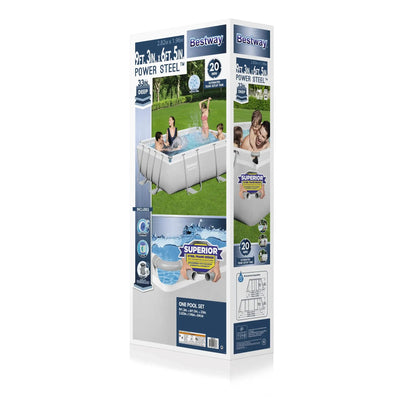 Bestway Power Steel Above Ground Summer Pool Set w/ Filter Pump, 9'x6'(Open Box) - VMInnovations