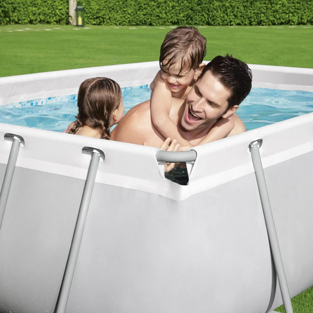 Bestway Power Steel Above Ground Summer Pool Set w/ Filter Pump, 9'x6'(Open Box) - VMInnovations