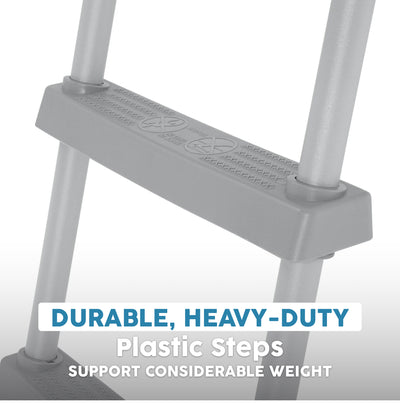 Bestway 58335E-BW 42 In Flowclear Above Ground Rust Resistant Pool Ladder (Used)
