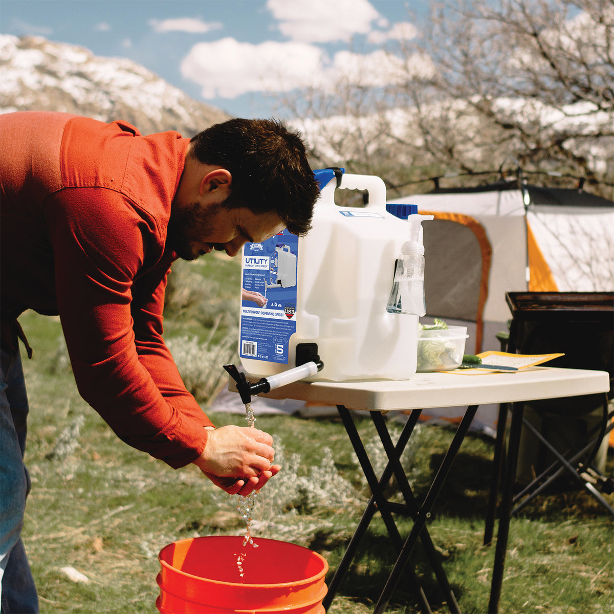 SureCan Camping Water Station 5 Gallon Utility Tank with Spigot (Open Box)