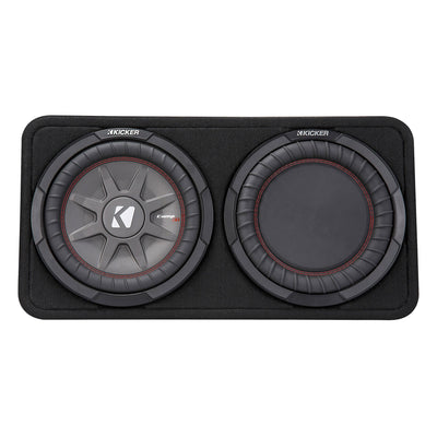 Kicker 800W Dual 10" 4-Ohm Shallow Sealed Loaded Subwoofer Enclosure (4 Pack)