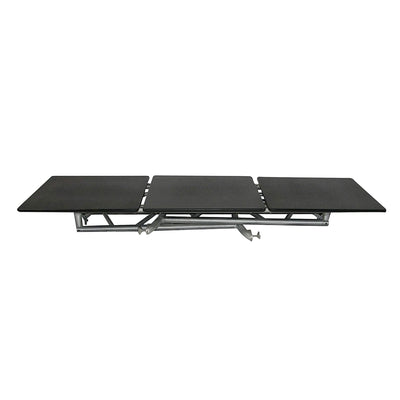 Odyssey ATT2 Adjustable Folding Aluminum DJ Table, Swiveling Platforms, Black - VMInnovations