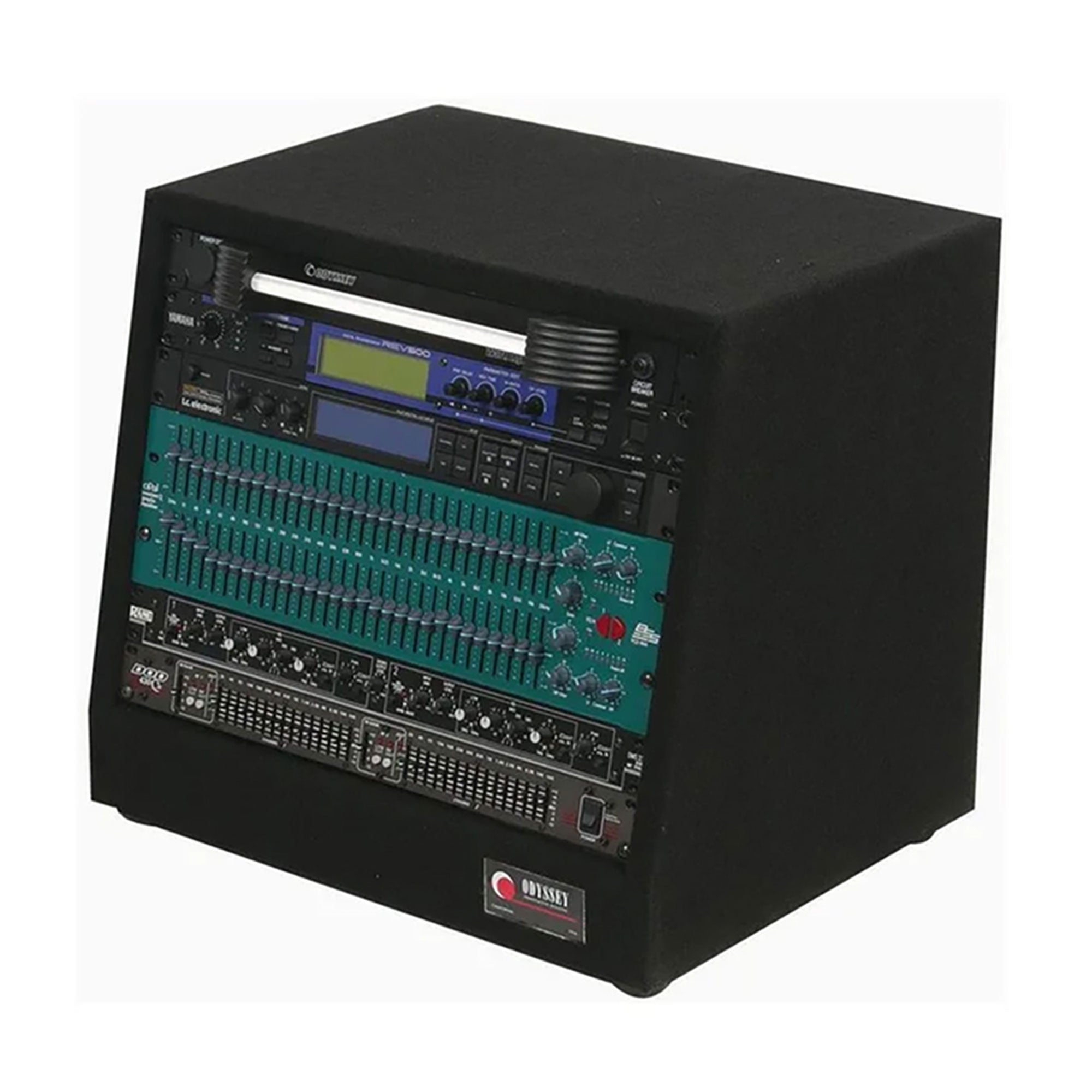 Odyssey CRS08 8 Space Carpeted DJ Music Studio Equipment Rack Unit Case, Black - VMInnovations