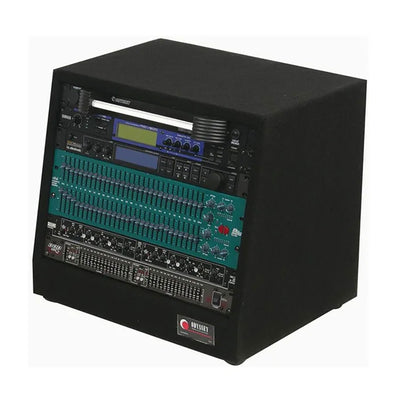 Odyssey CRS08 8 Space Carpeted DJ Music Studio Equipment Rack Unit Case, Black - VMInnovations