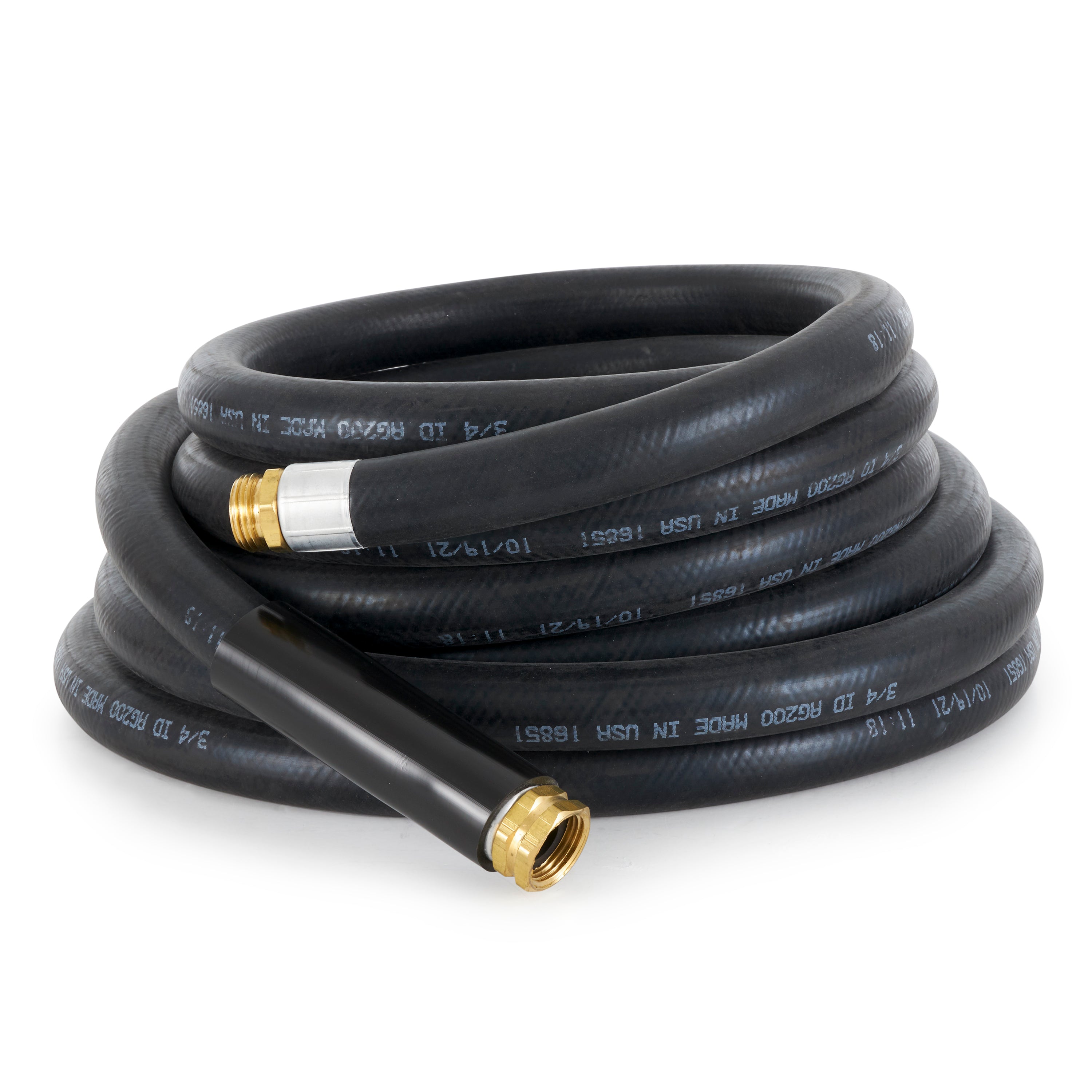 Apache 98108802 25 Foot Industrial Rubber Garden Hose w/ Brass Fittings (4 Pack)