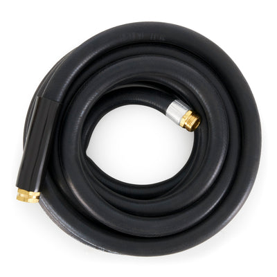 Apache 25 Foot Industrial Rubber Garden Water Hose with Brass Fittings (Used)