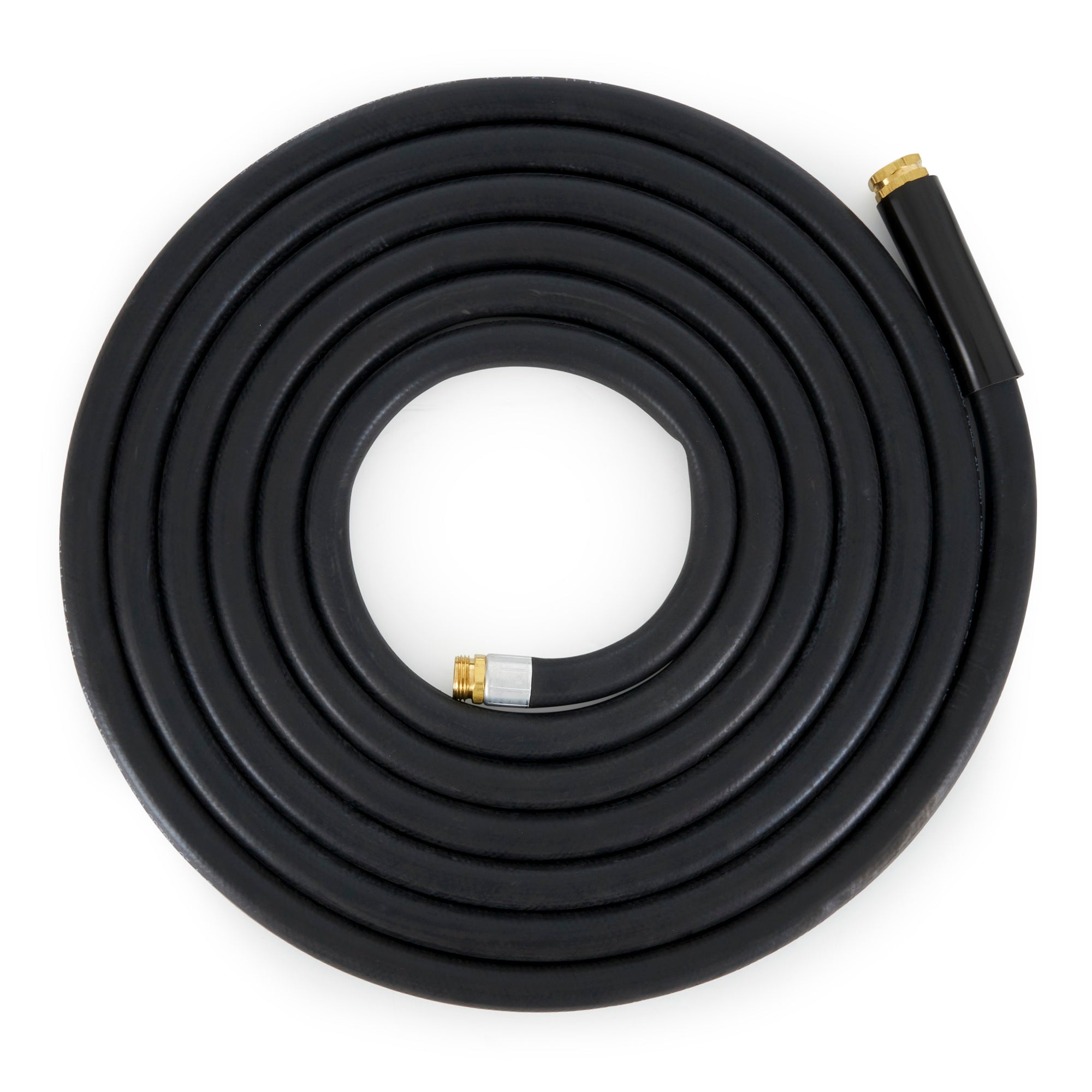 Apache 25 Foot Industrial Rubber Garden Water Hose with Brass Fittings (Used)