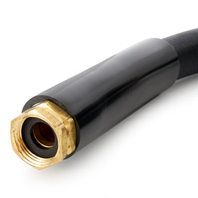 Apache 25 Foot Industrial Rubber Garden Water Hose with Brass Fittings (Used)