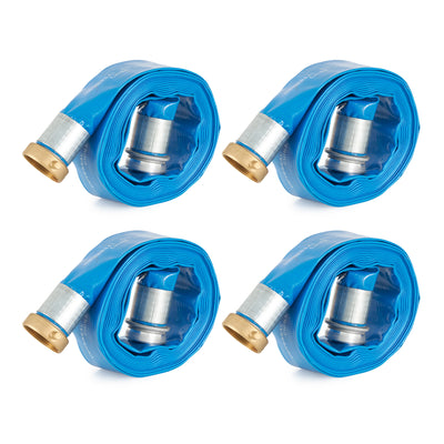 Apache 98138040 2 Inch Diameter 25 Foot Length 70 PSI PVC Lay Flat Hose, (4 Pk) - VMInnovations