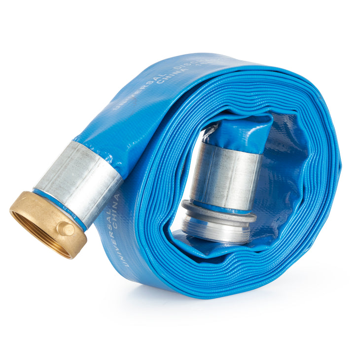 Apache 98138040 2 Inch Diameter 25 Foot Length 70 PSI PVC Lay Flat Hose, Blue