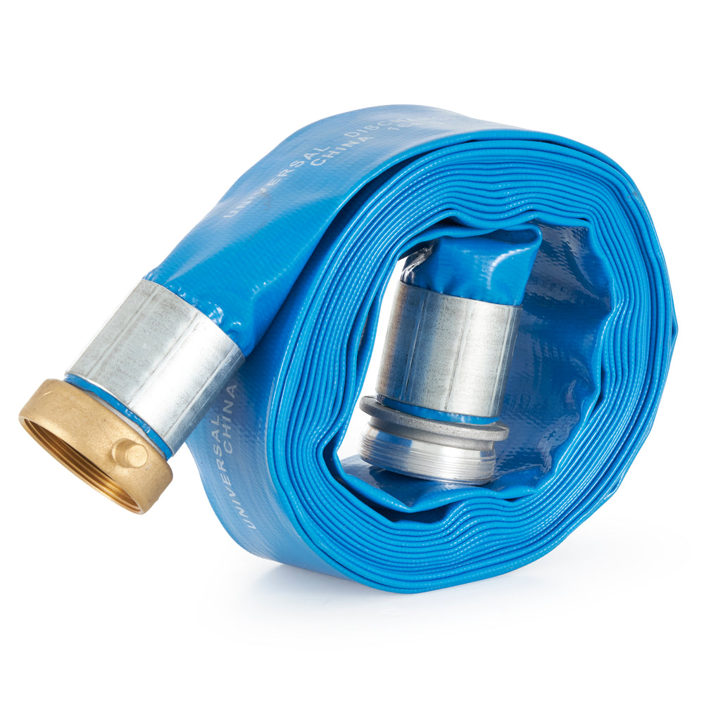 Apache 98138040 2 Inch Diameter 25 Foot Length 70 PSI PVC Lay Flat Hose, (2 Pk) - VMInnovations