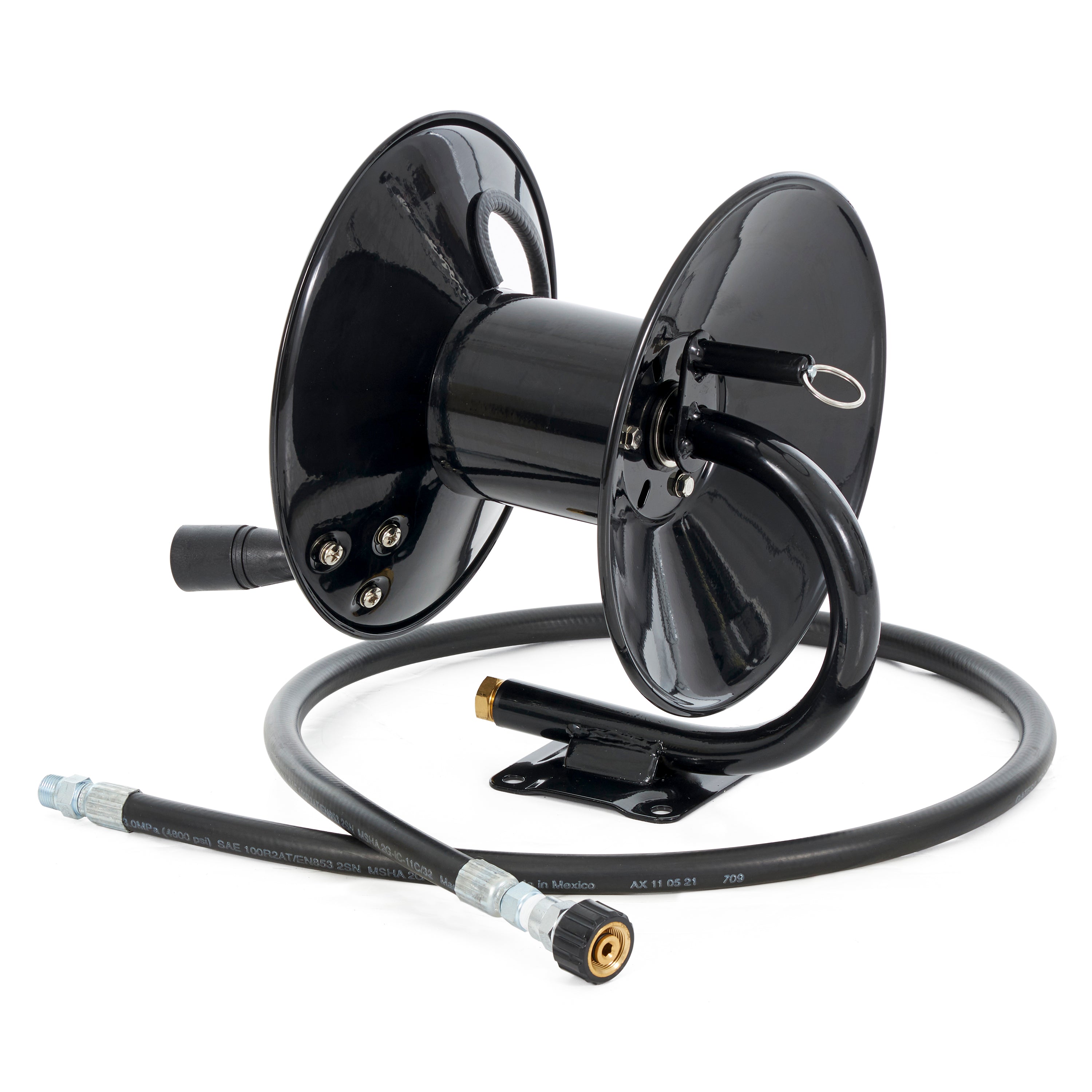 Apache Steel Pressure Washer Reel for 50 Foot Hose with Pump, Black (2 Pack)