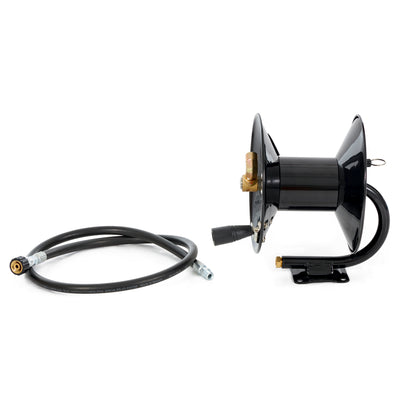 Apache Steel Pressure Washer Reel for 50 Foot Hose with Pump, Black (Used) - VMInnovations